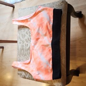 PINK Victoria Secret Sports Bra orange & white color